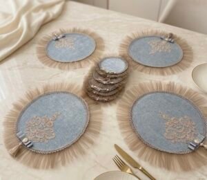 Servetėlių ir kavos padėkliukų rinkinys